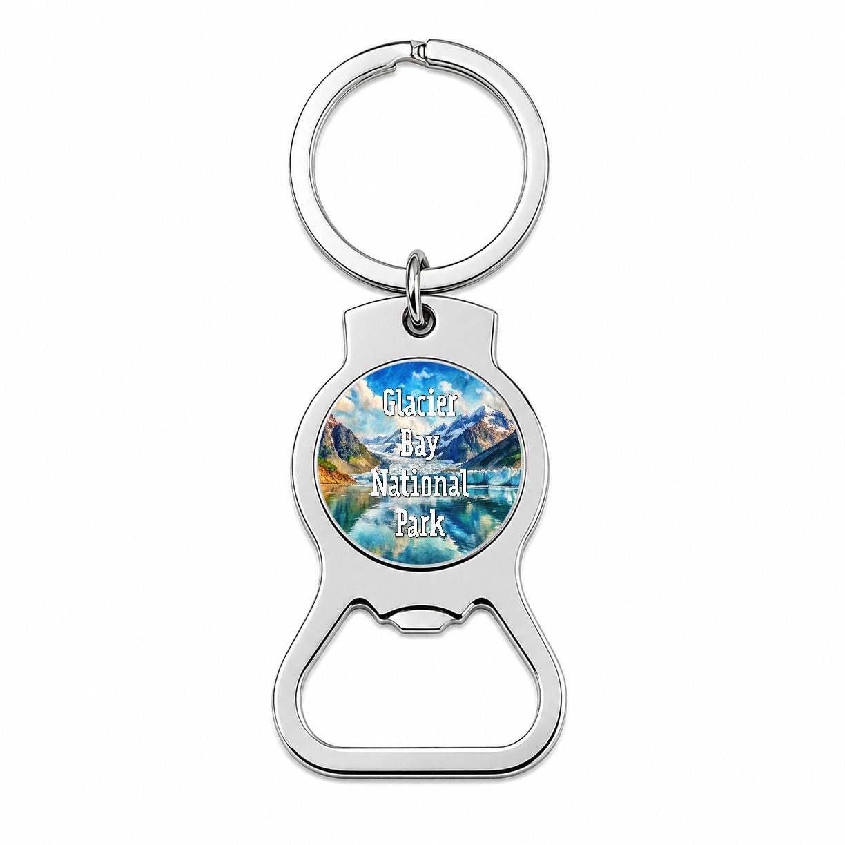 Glacier Bay National Park Alaska Bottle Opener Keychain