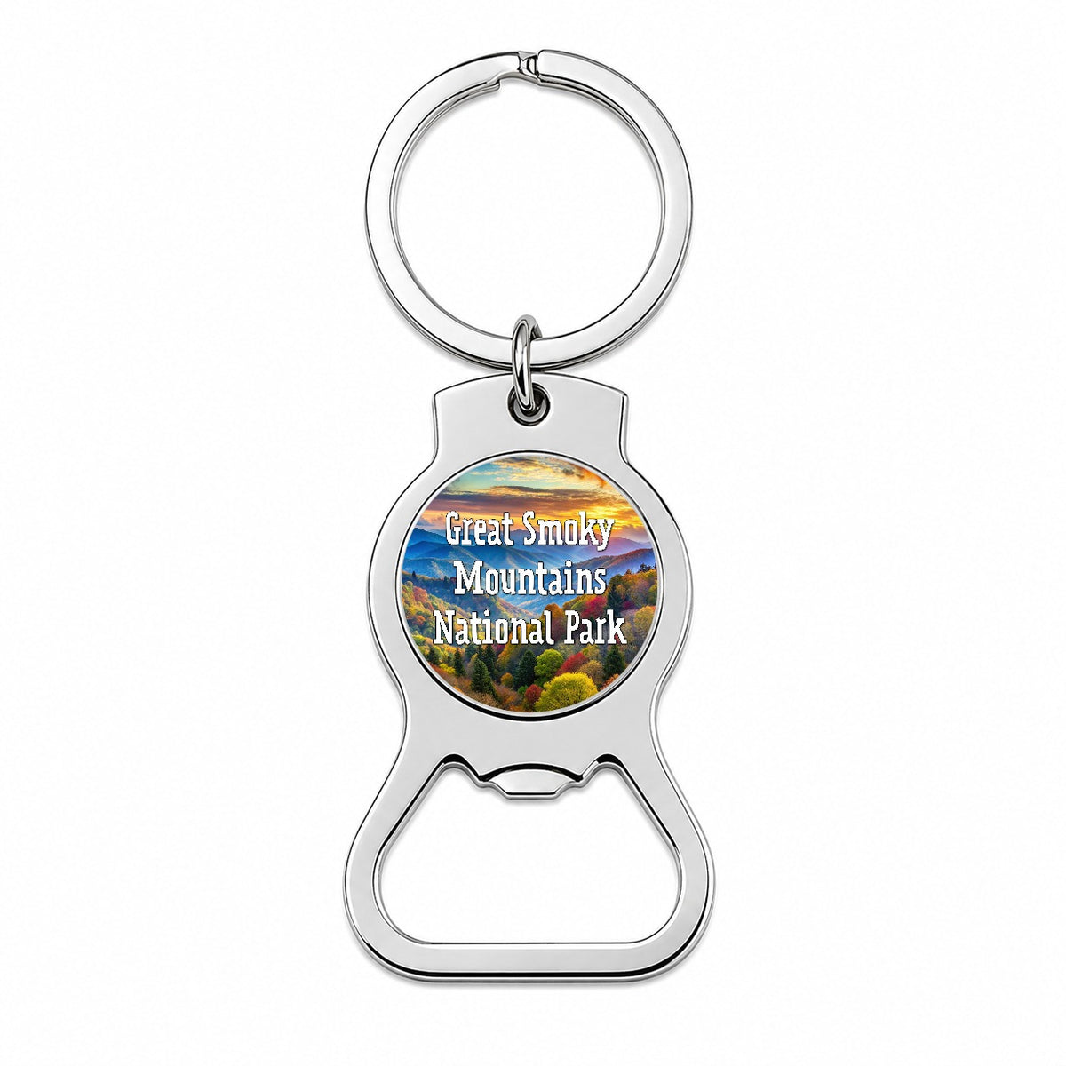 Great Smoky Mountains National Park North Carolina Tennessee Bottle Opener Keychain