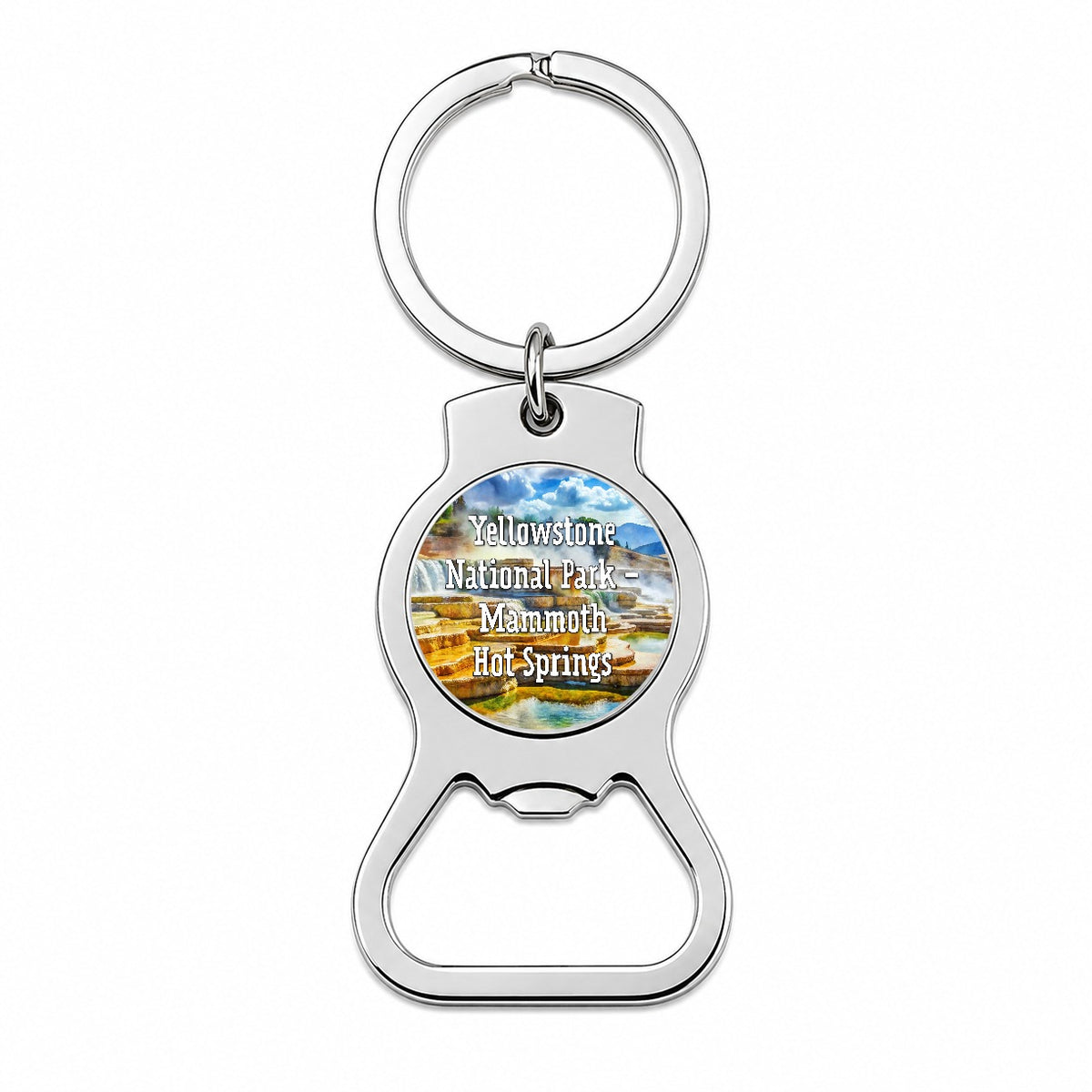 Yellowstone National Park Mammoth Hot Springs Bottle Opener Keychain