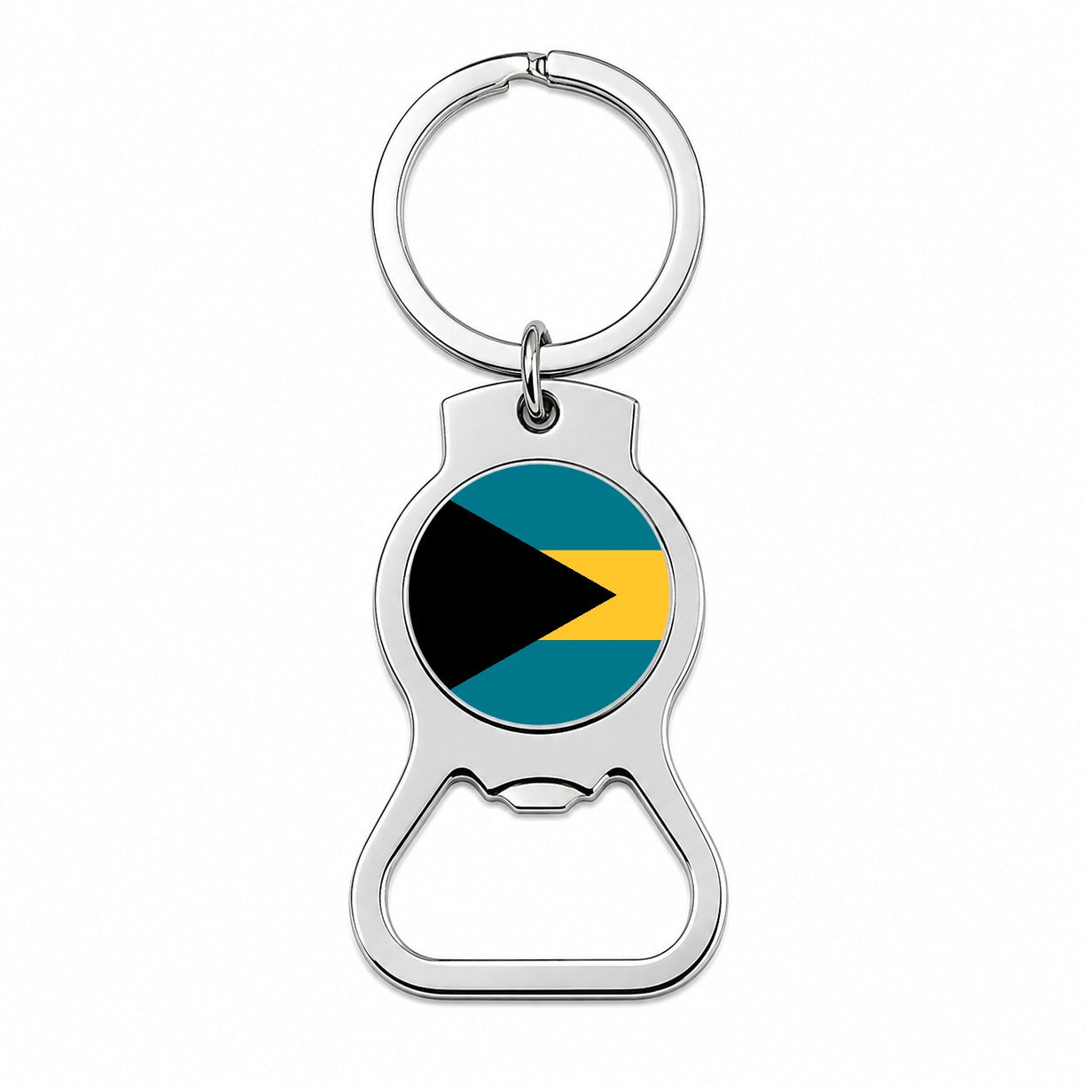 Bahamas Country Flag Bottle Opener Keychain