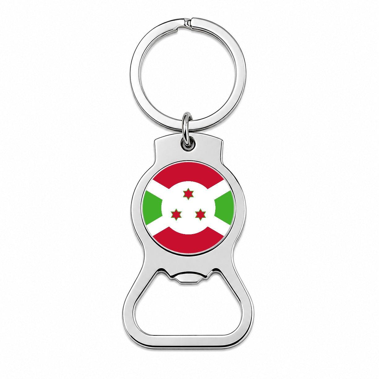 Burundi Country Flag Bottle Opener Keychain