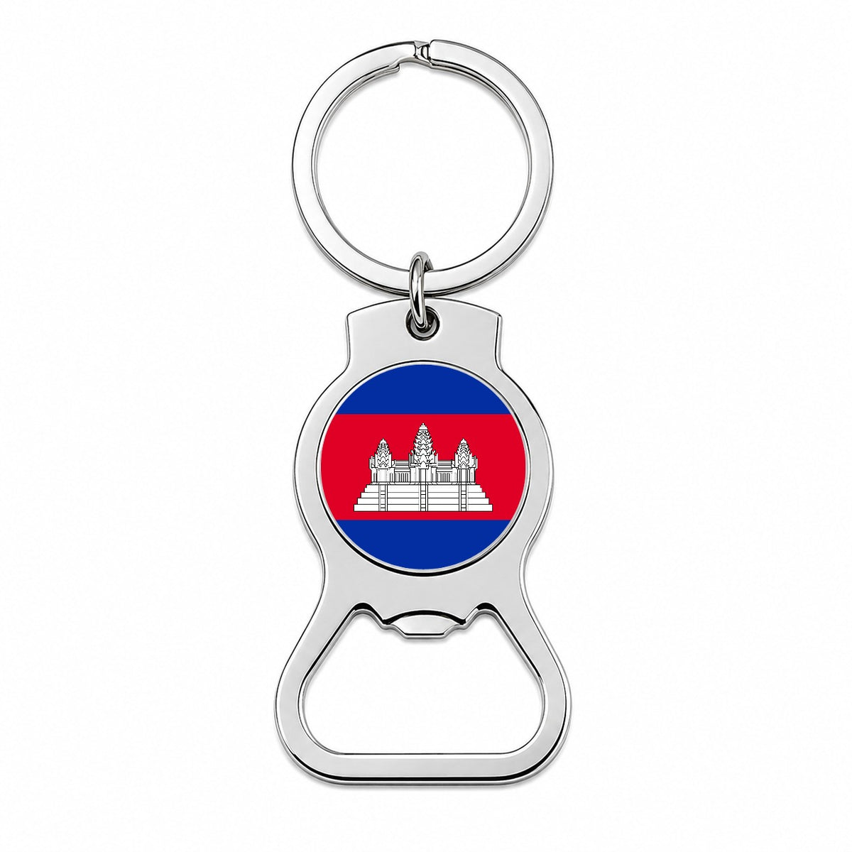 Cambodia Country Flag Bottle Opener Keychain