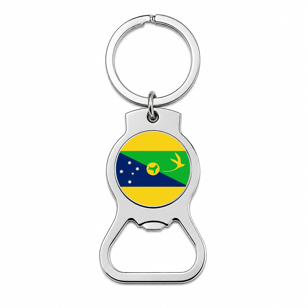 Christmas Island Country Flag Bottle Opener Keychain