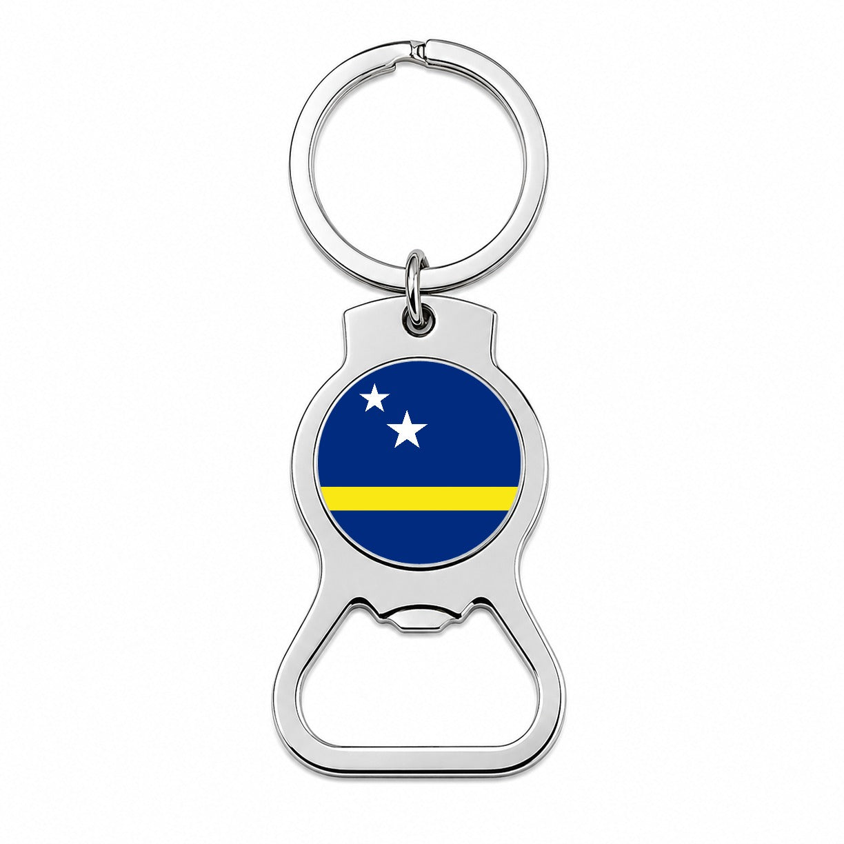 Curaçao Country Flag Bottle Opener Keychain