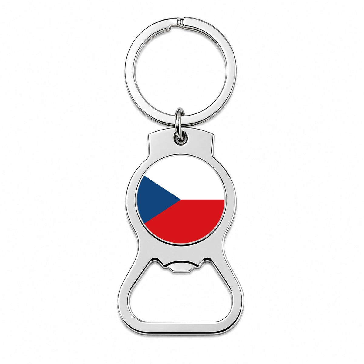 Czechia Country Flag Bottle Opener Keychain