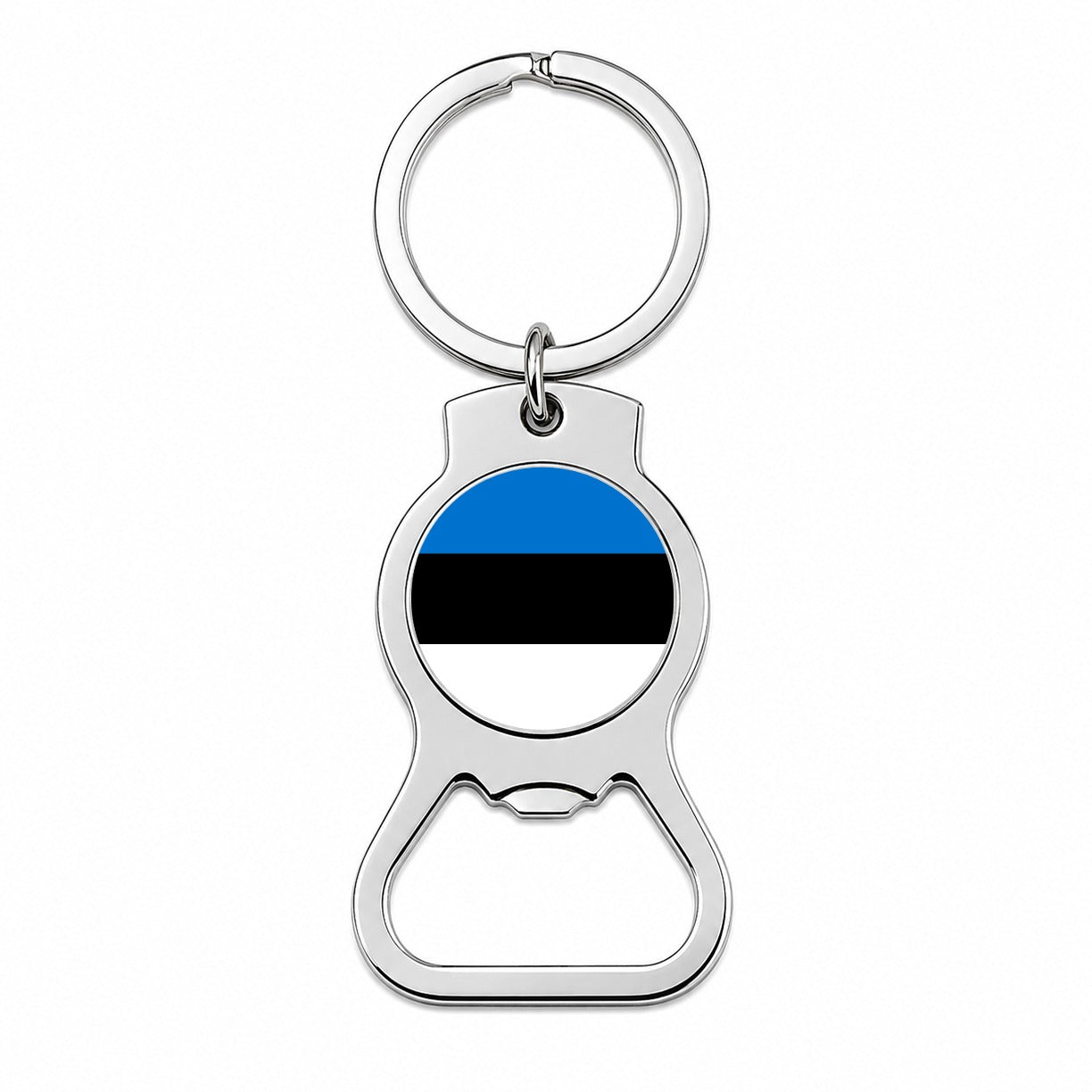 Estonia Country Flag Bottle Opener Keychain
