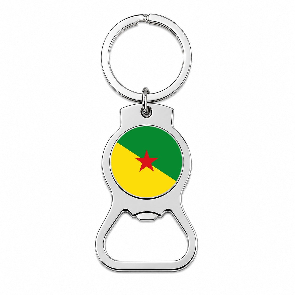 French Guiana Country Flag Bottle Opener Keychain