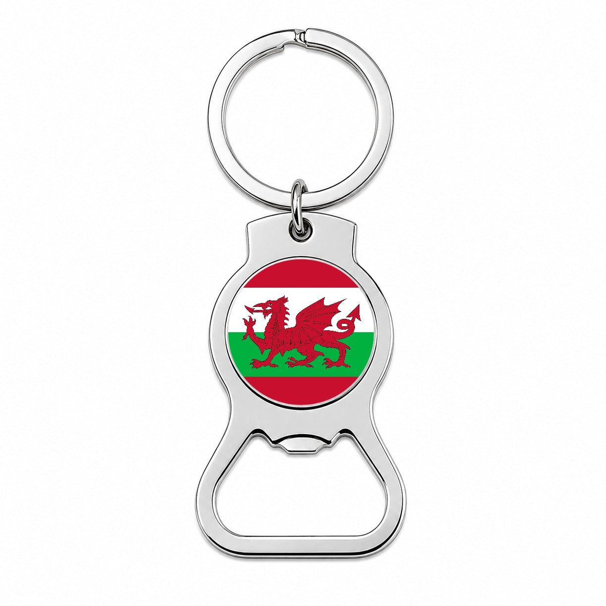 Great Britain Wales Country Flag Bottle Opener Keychain