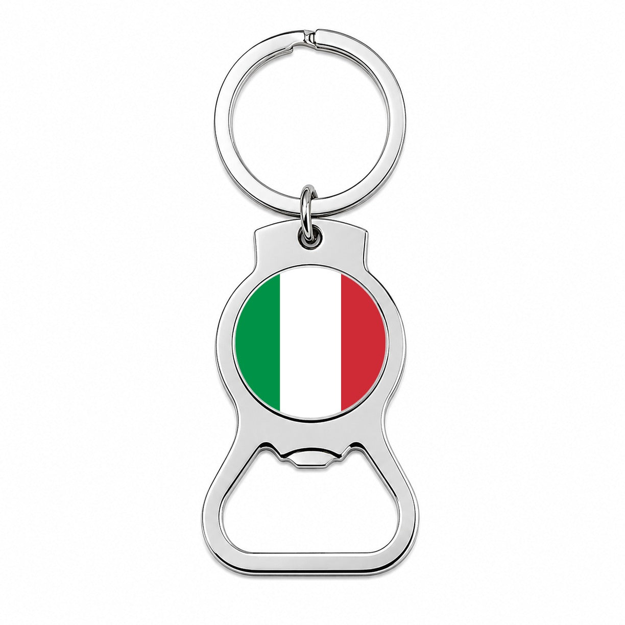Italy Country Flag Bottle Opener Keychain