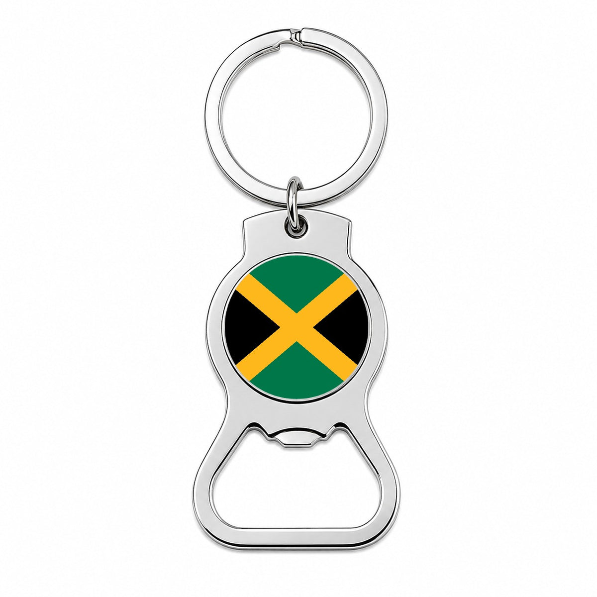 Jamaica Country Flag Bottle Opener Keychain