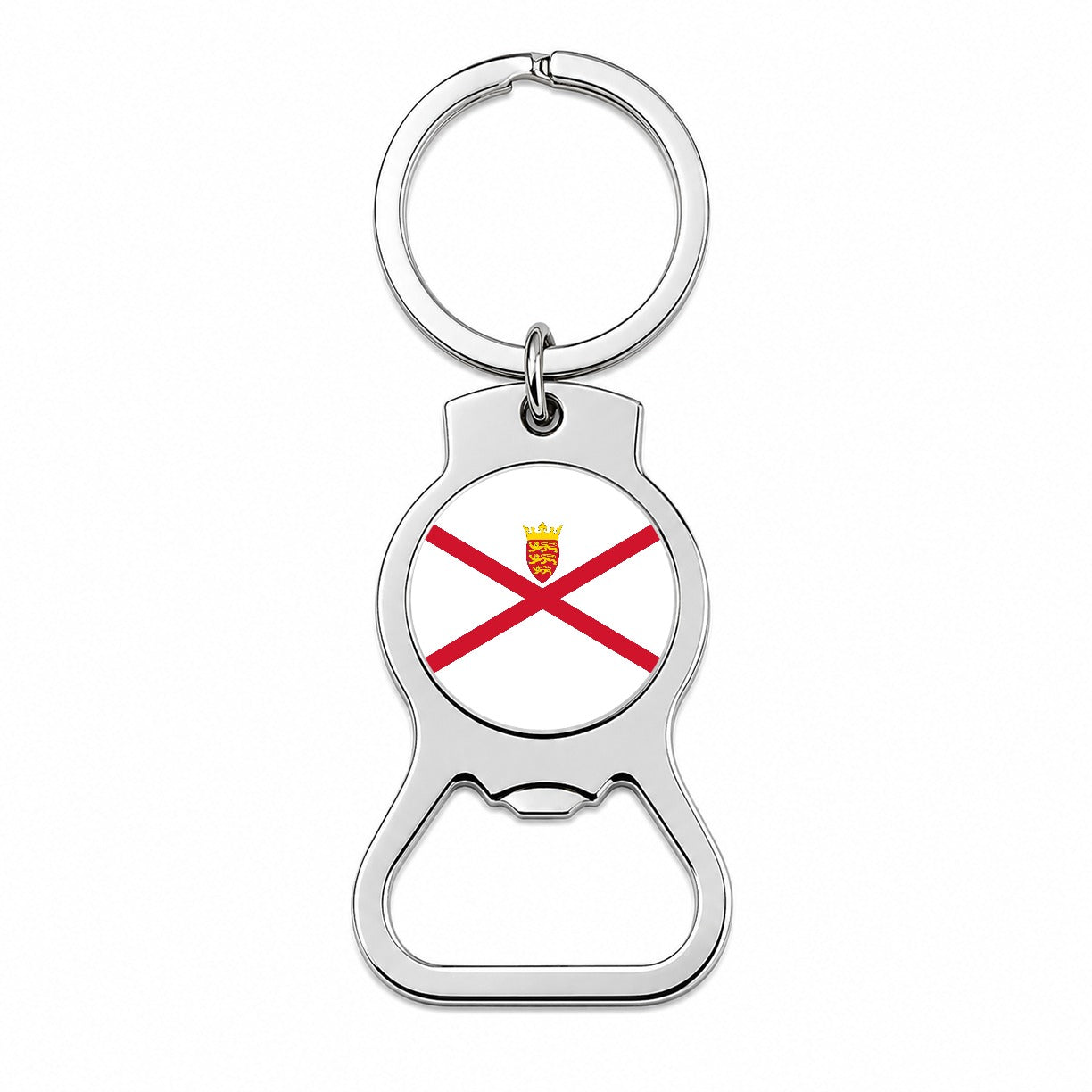 Jersey Country Flag Bottle Opener Keychain