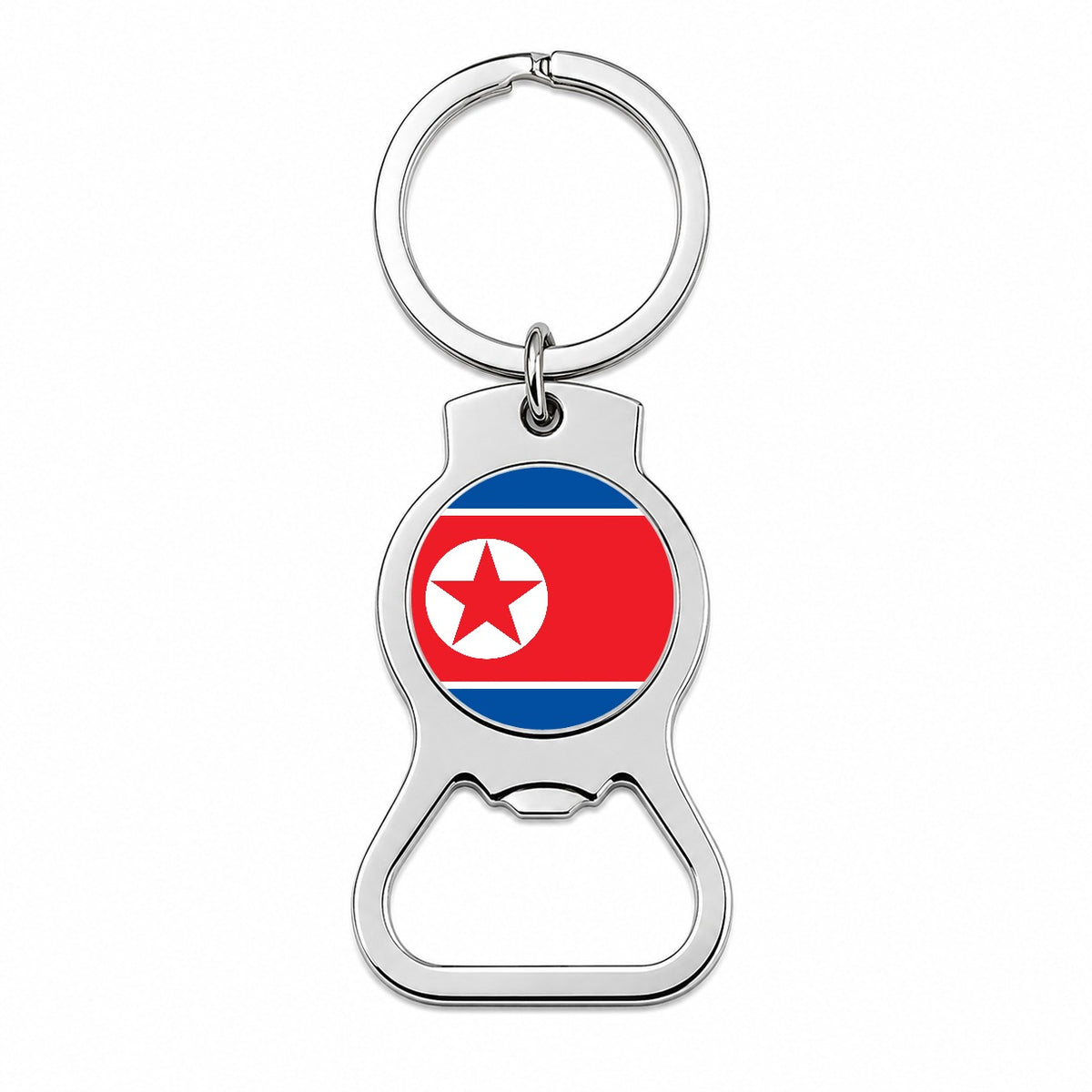 Korea (the Democratic People's Republic of) Country Flag Bottle Opener Keychain
