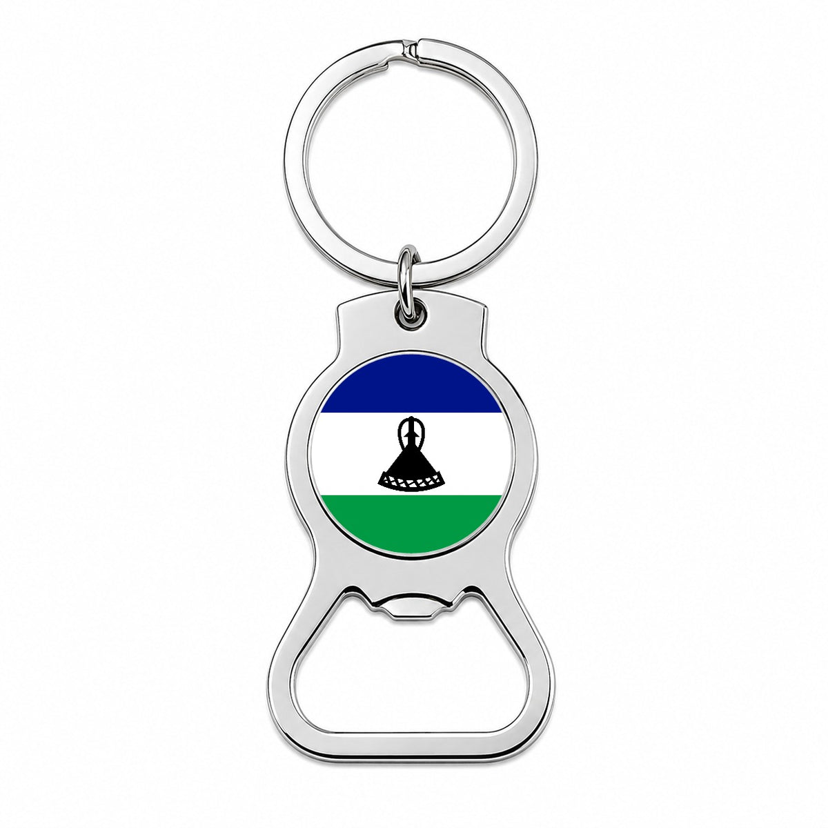 Lesotho Country Flag Bottle Opener Keychain