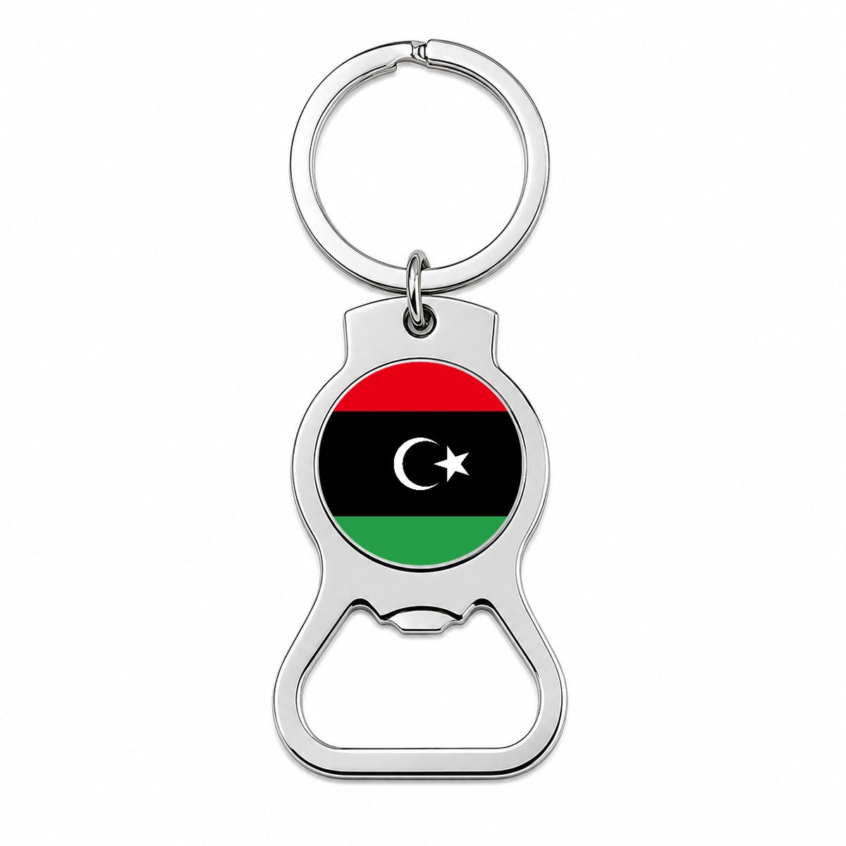 Libya Country Flag Bottle Opener Keychain