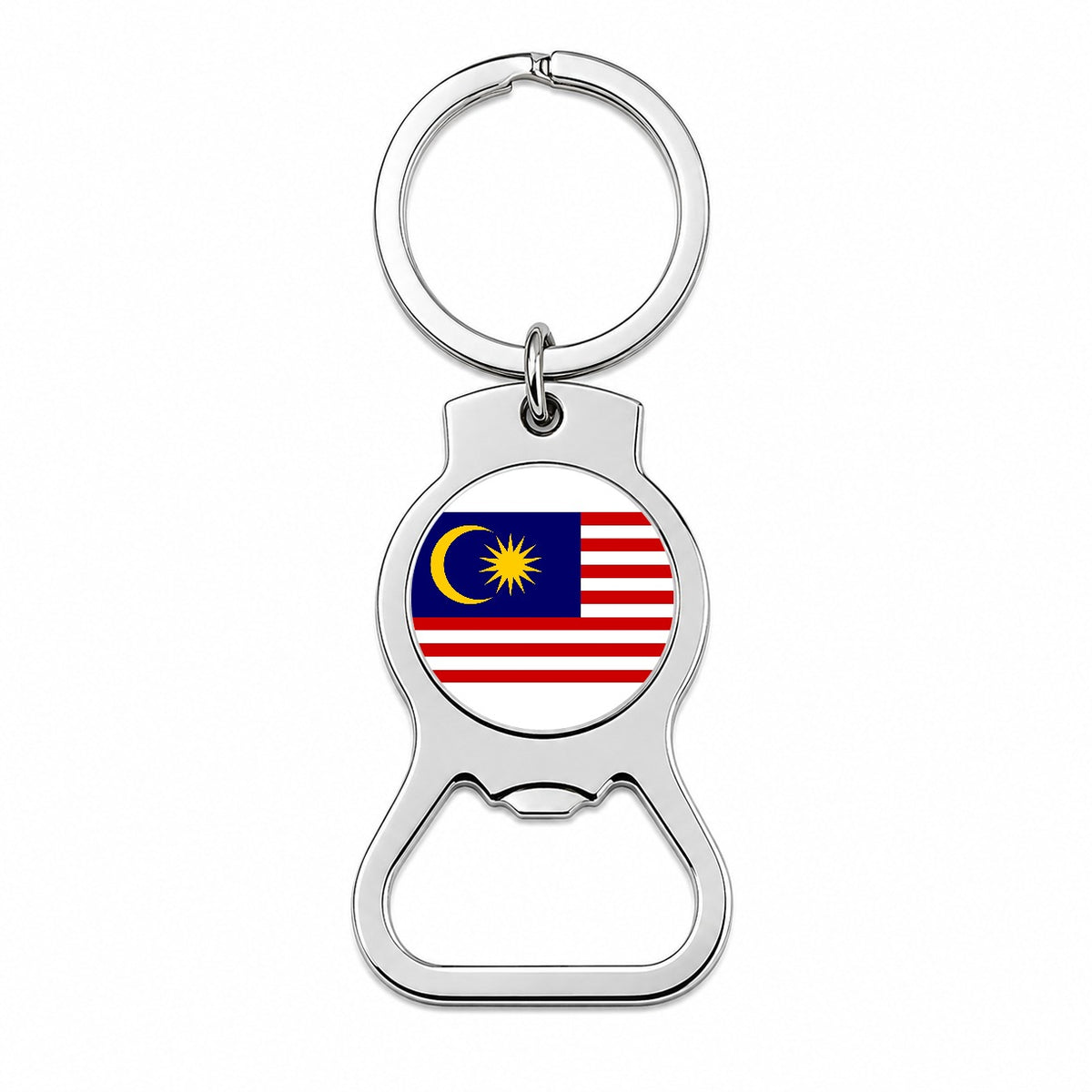 Malaysia Country Flag Bottle Opener Keychain