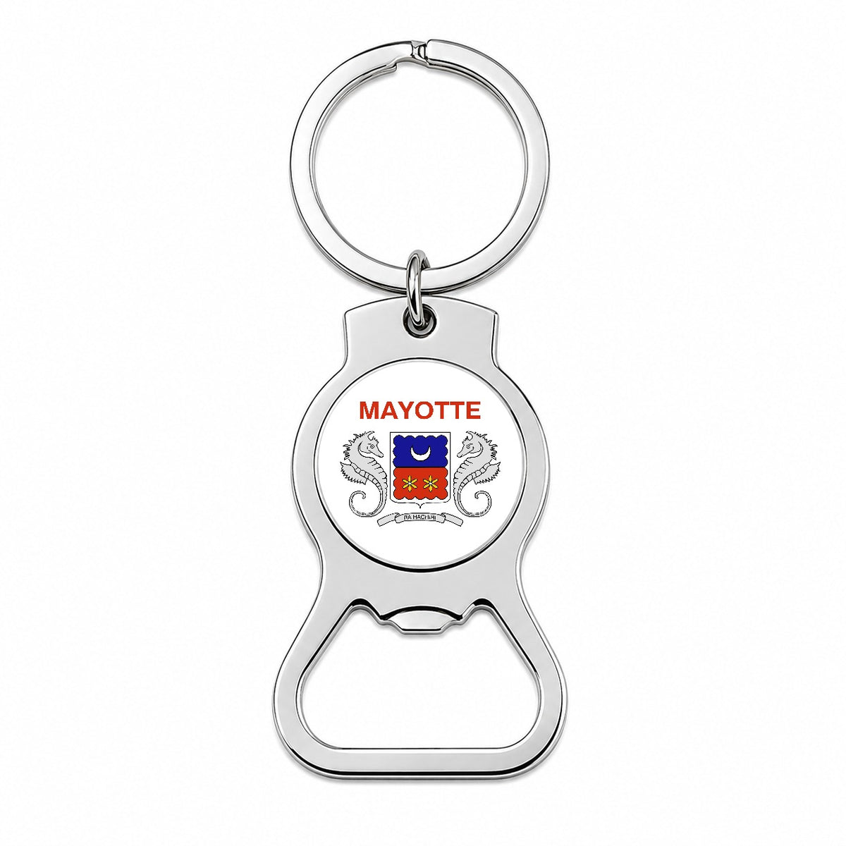 Mayotte Country Flag Bottle Opener Keychain