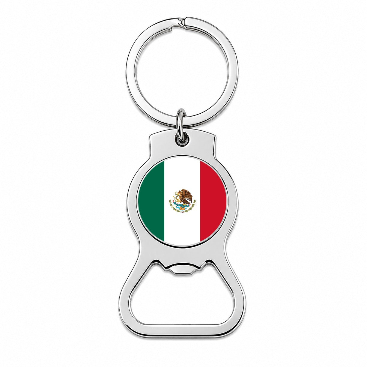Mexico Country Flag Bottle Opener Keychain