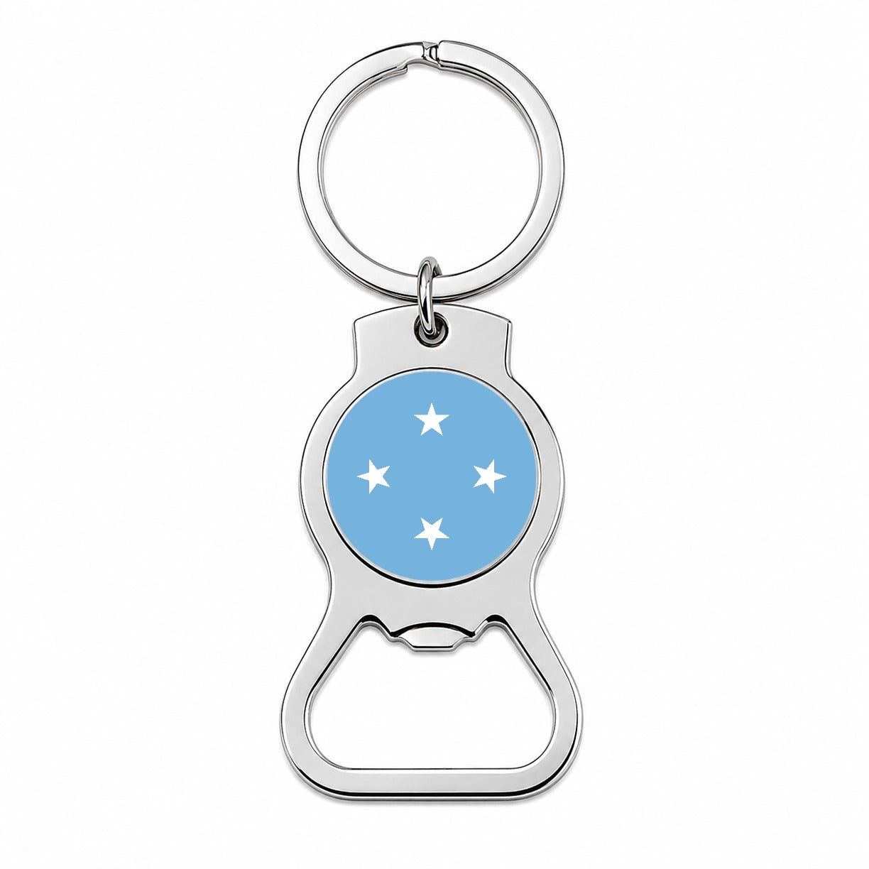 Micronesia Country Flag Bottle Opener Keychain