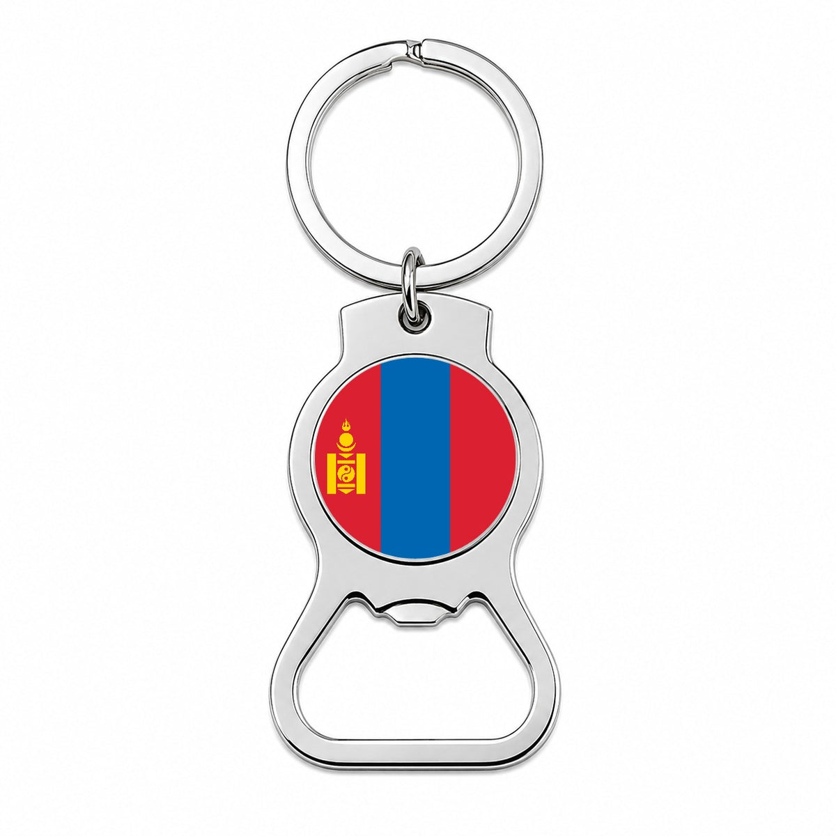 Mongolia Country Flag Bottle Opener Keychain