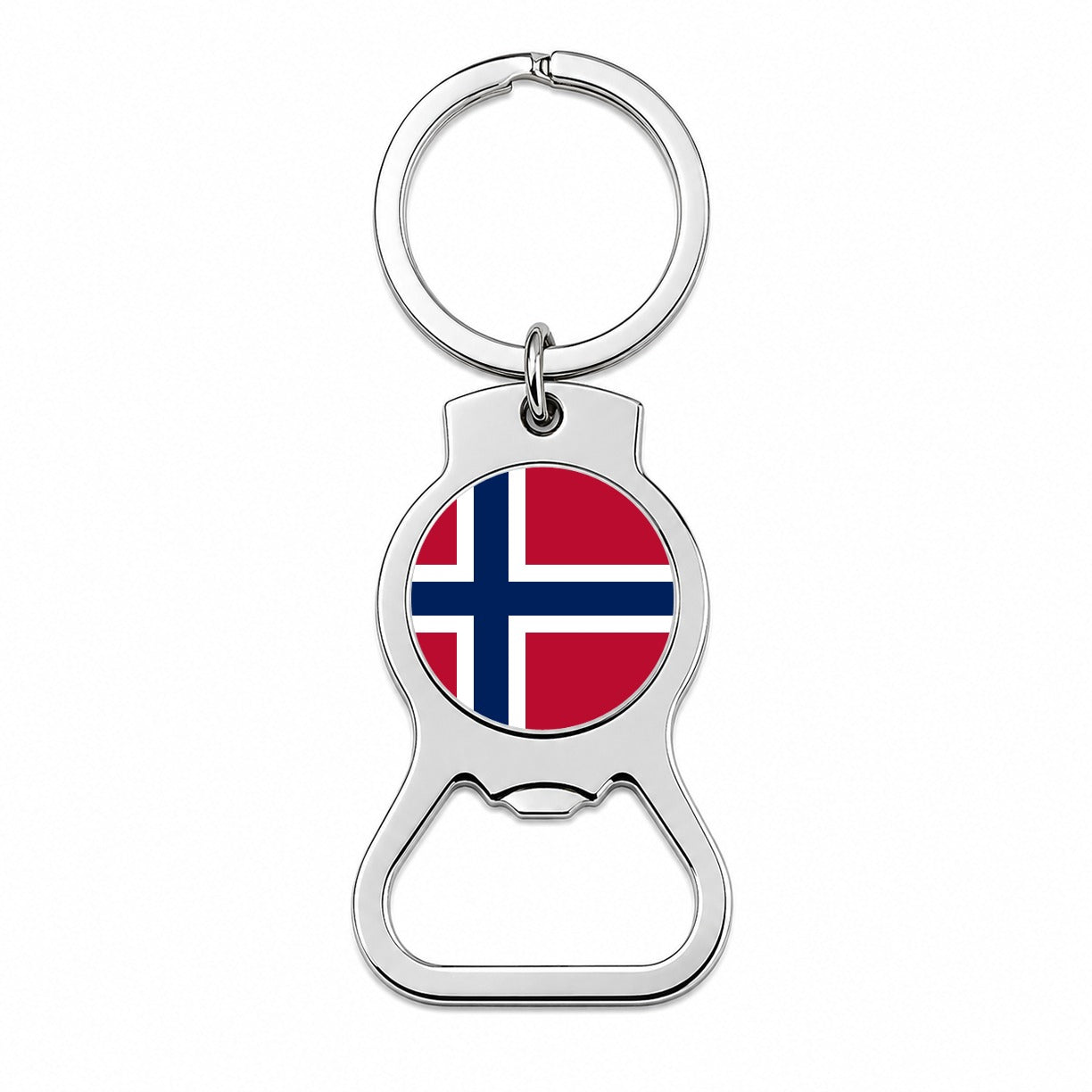 Norway Country Flag Bottle Opener Keychain