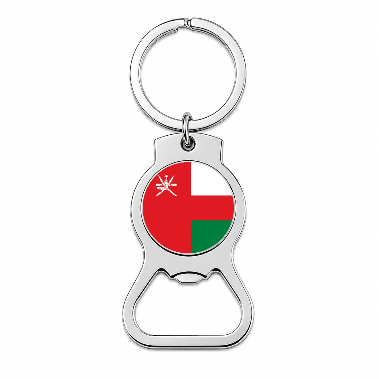 Oman Country Flag Bottle Opener Keychain