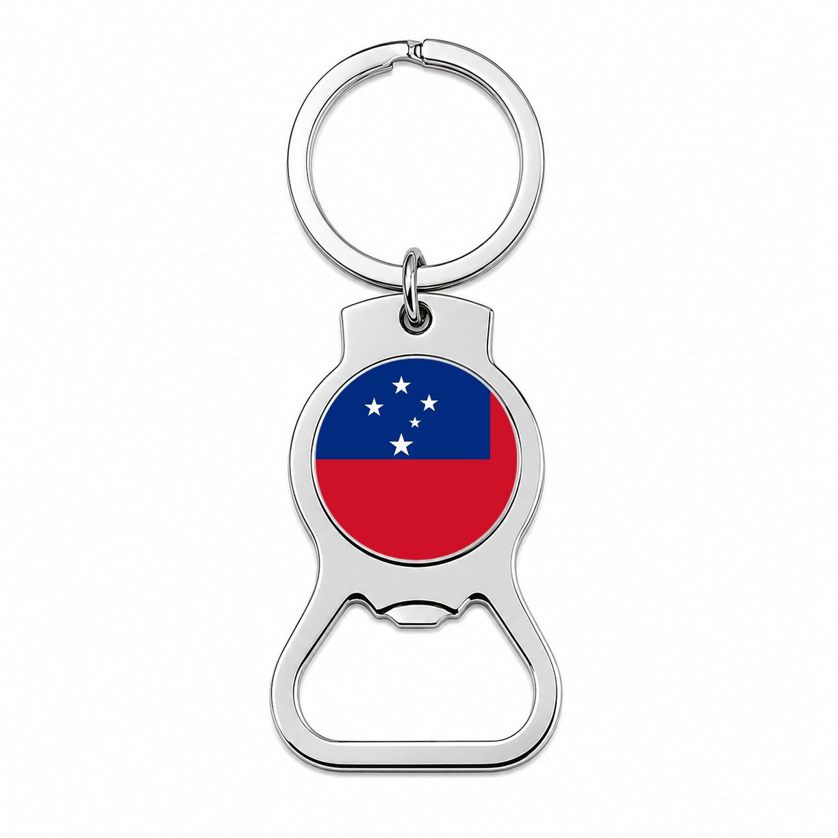 Samoa Country Flag Bottle Opener Keychain