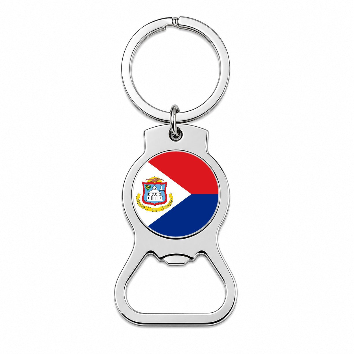 Sint Maarten (Dutch part) Country Flag Bottle Opener Keychain