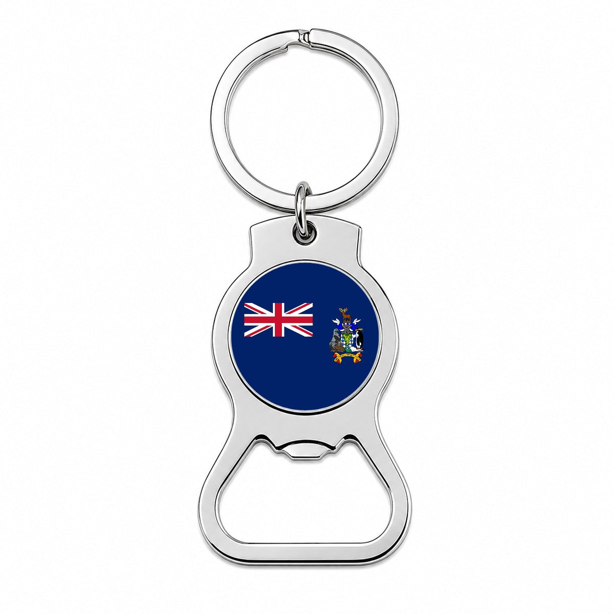 South Georgia and the South Sandwich Islands Country Flag Bottle Opener Keychain