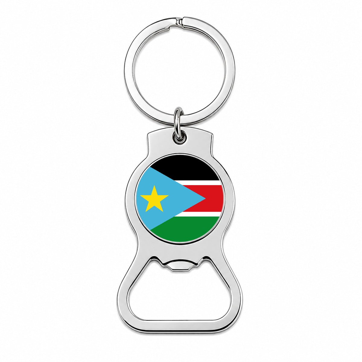 South Sudan Country Flag Bottle Opener Keychain