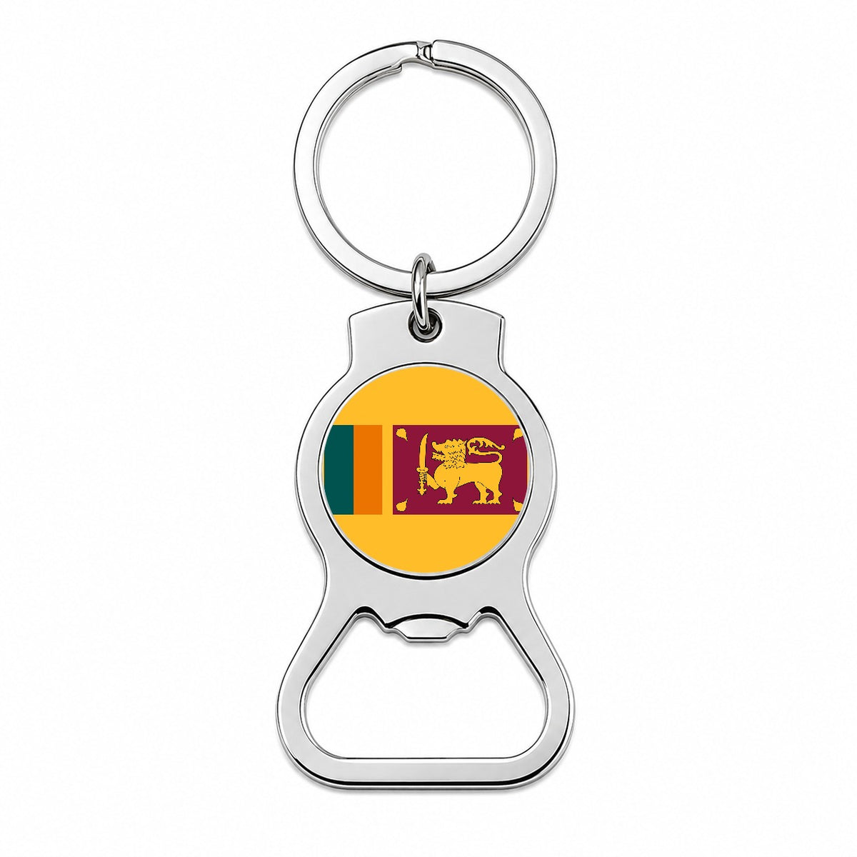 Sri Lanka Country Flag Bottle Opener Keychain