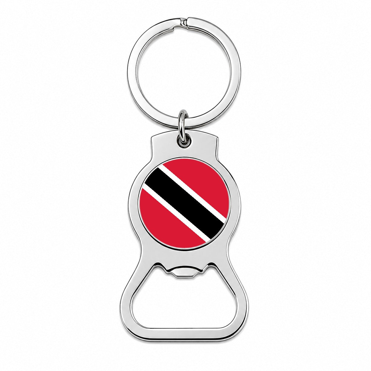 Trinidad and Tobago Country Flag Bottle Opener Keychain