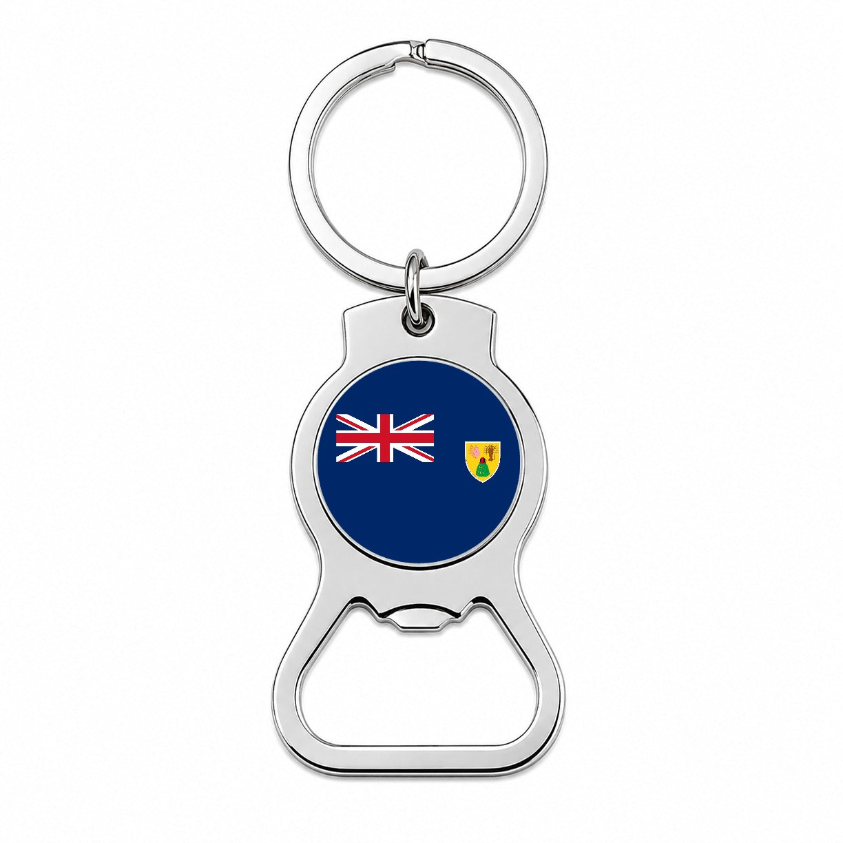 Turks and Caicos Islands Country Flag Bottle Opener Keychain