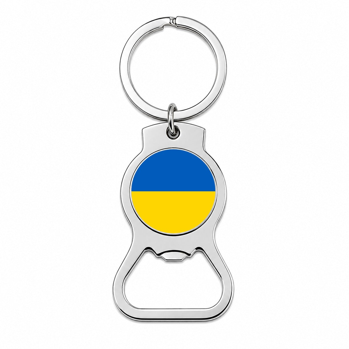 Ukraine Country Flag Bottle Opener Keychain