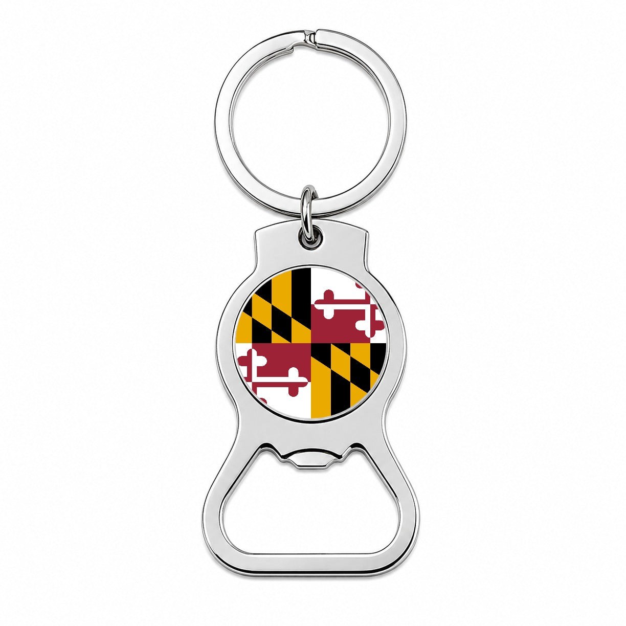 Maryland MD State Flag Bottle Opener Keychain