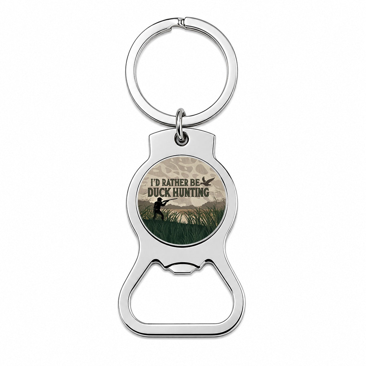 I'd Rather Be Duck Hunting Hunter Bottle Opener Keychain