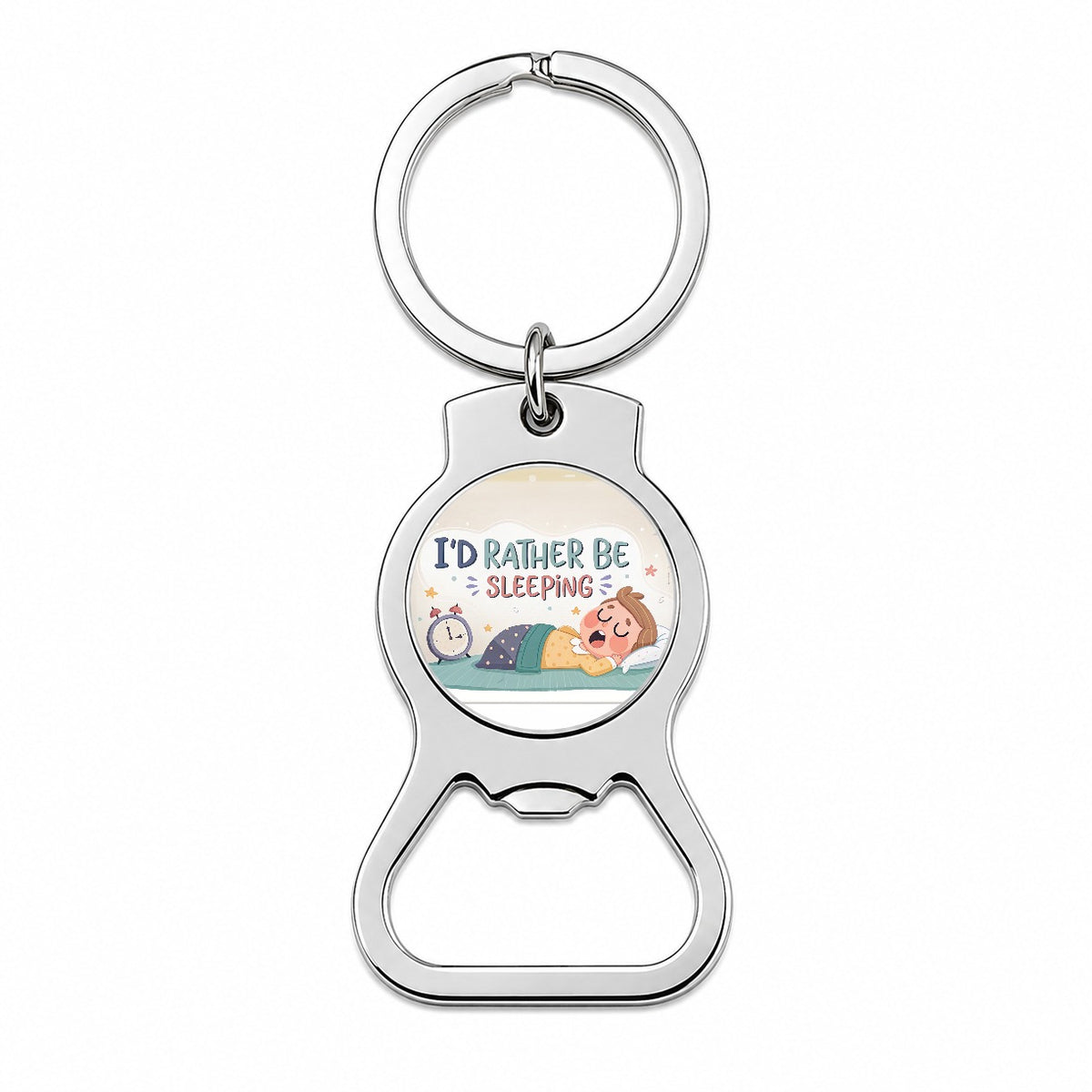 I'd Rather Be Sleeping Funny Bottle Opener Keychain