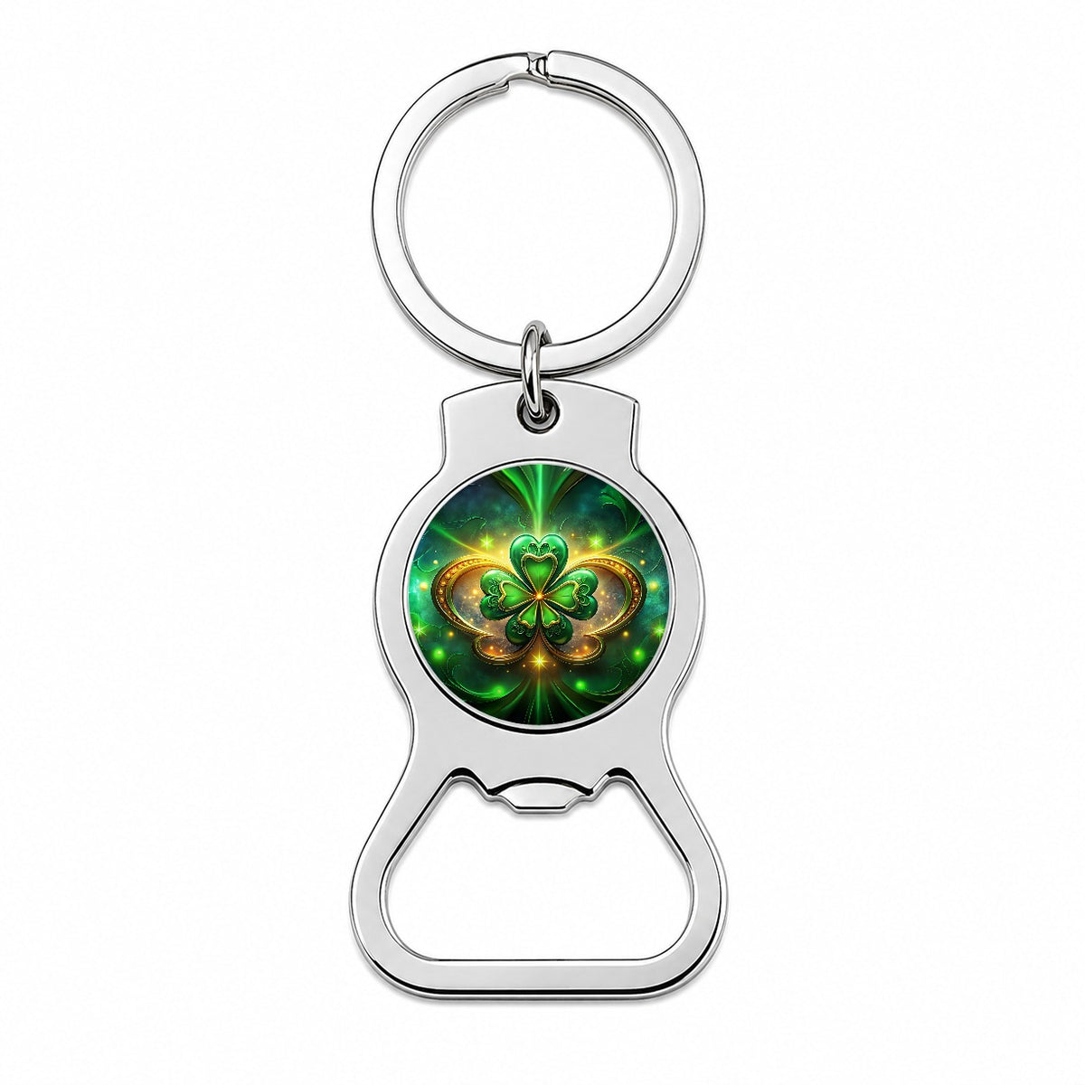 Luck Of The Irish Clover Design Bottle Opener Keychain
