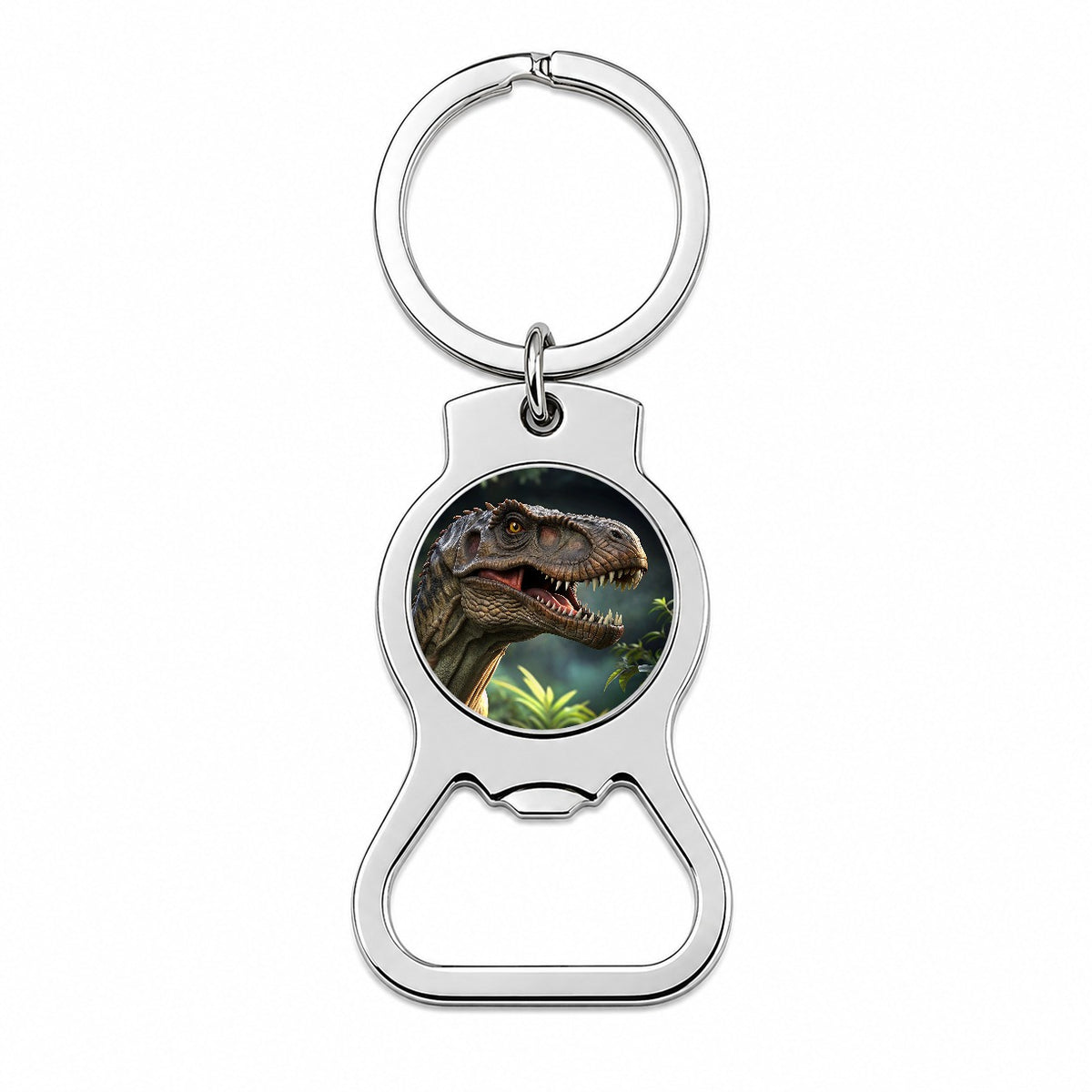 Tyrannosaurus T-Rex Dinosaur Head Bottle Opener Keychain