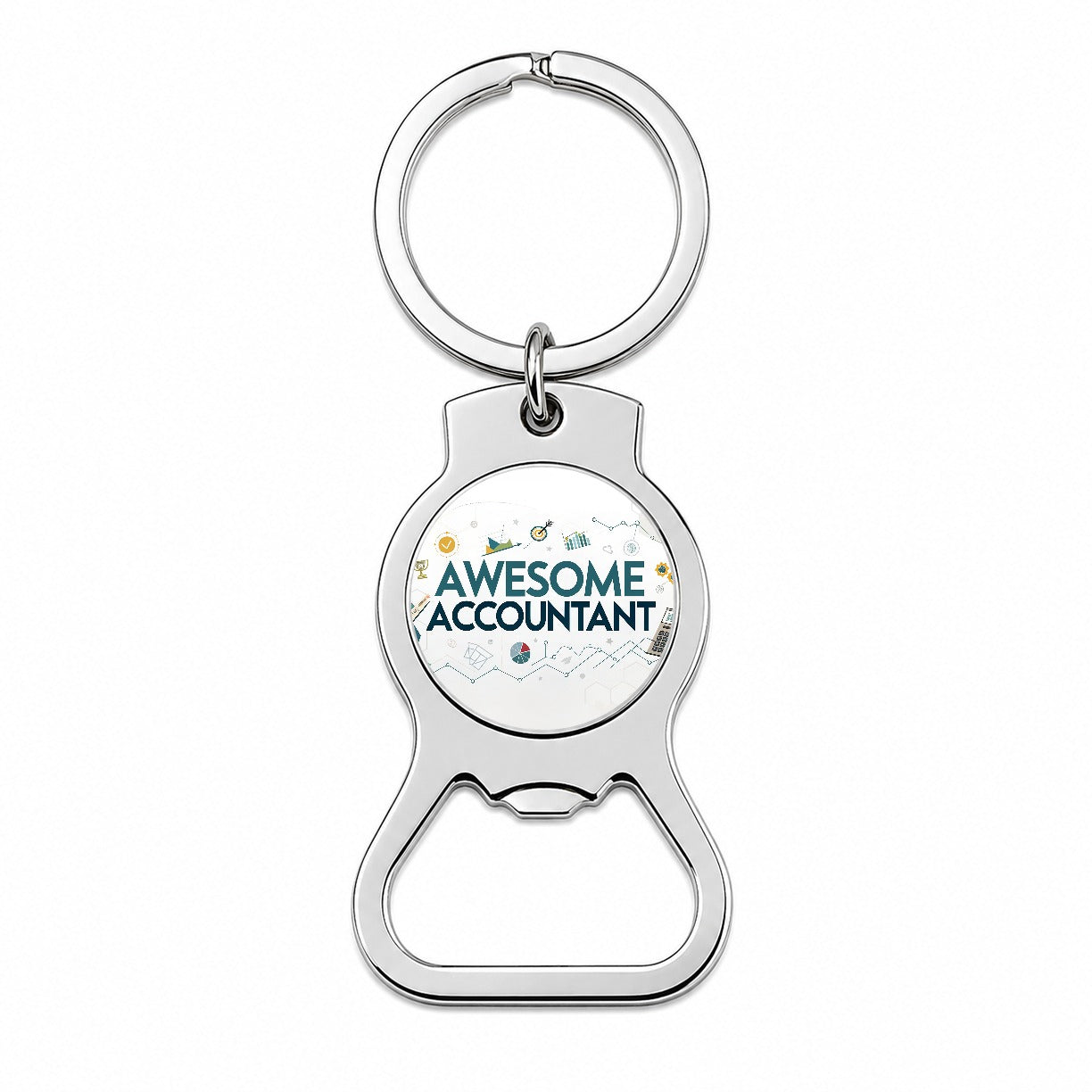 Awesome Accountant Inspirational Bottle Opener Keychain