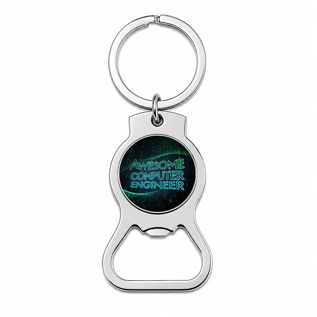 Awesome Computer Engineer Inspirational Bottle Opener Keychain