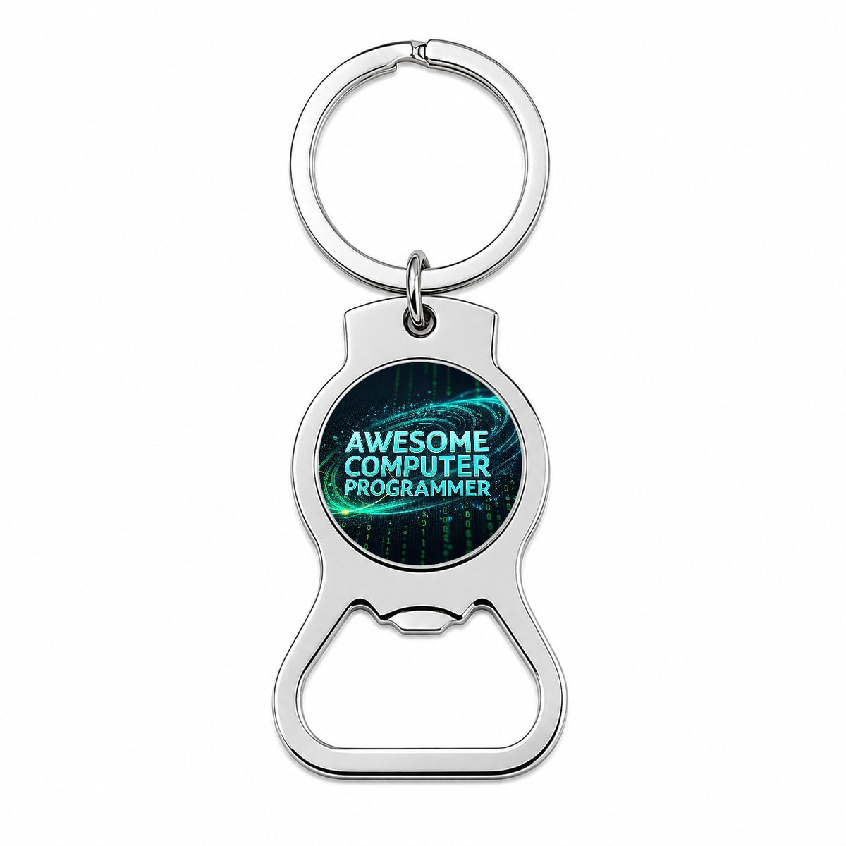Awesome Computer Programmer Inspirational Bottle Opener Keychain