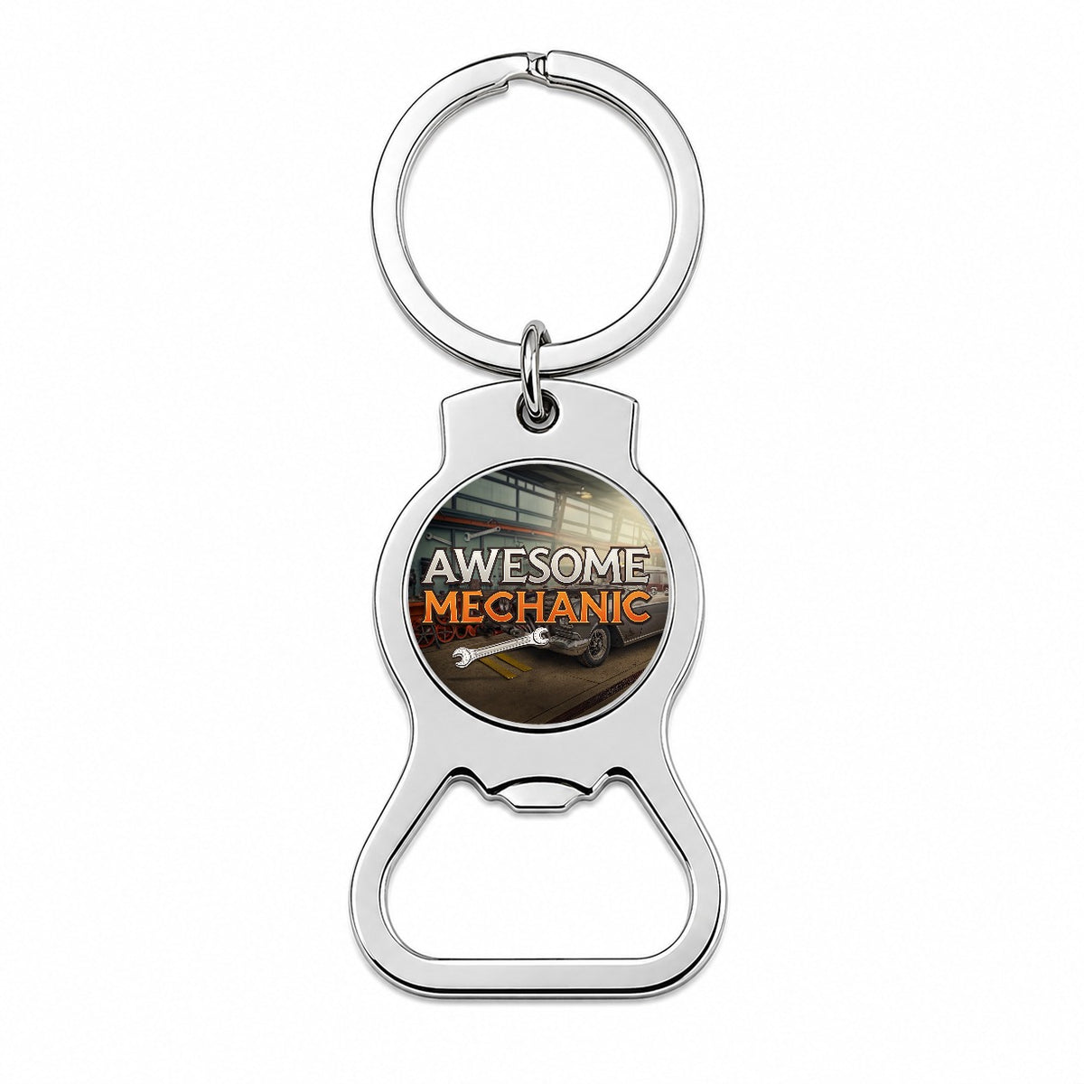 Awesome Mechanic Automotive Garage Inspirational Bottle Opener Keychain