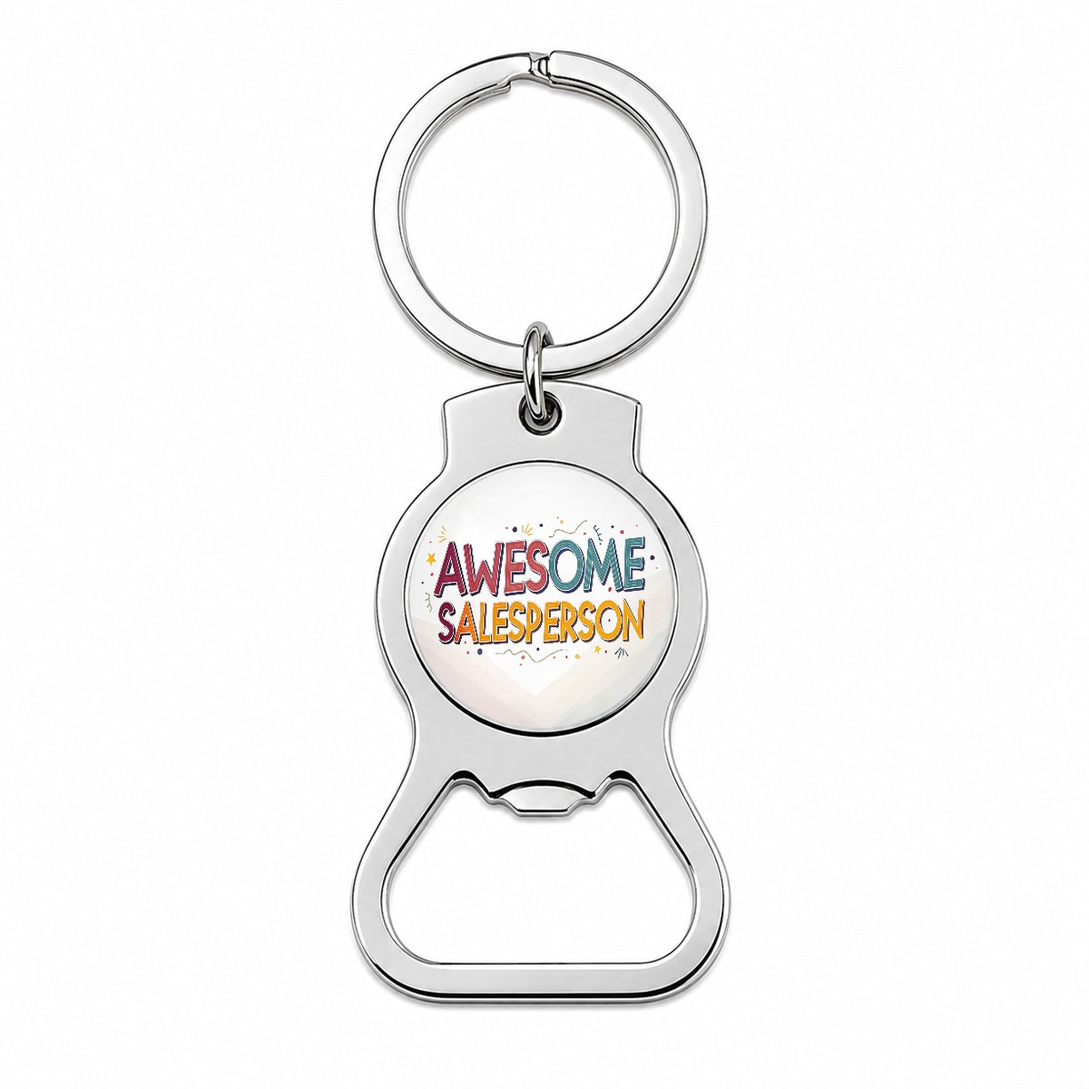 Awesome Salesperson Inspirational Bottle Opener Keychain