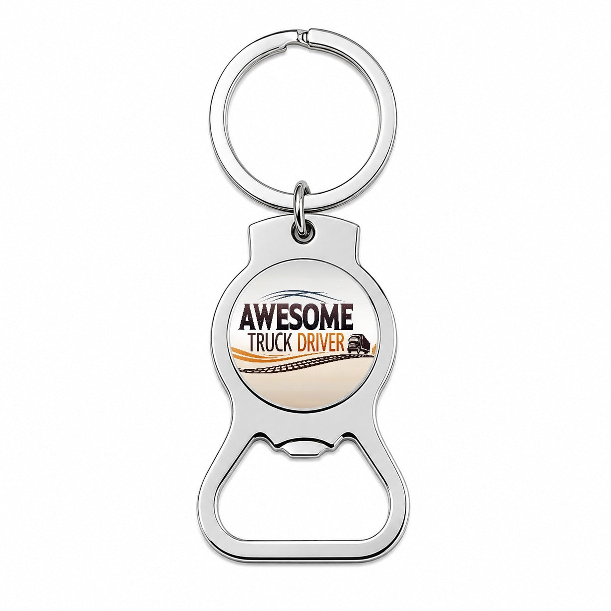 Awesome Truck Driver Inspirational Bottle Opener Keychain