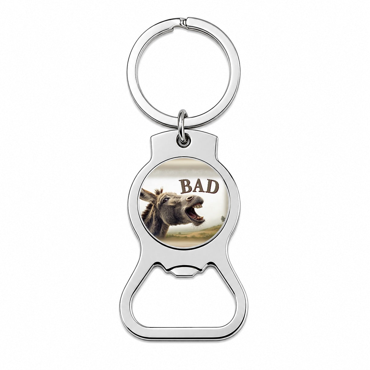 Bad Donkey Funny Bottle Opener Keychain