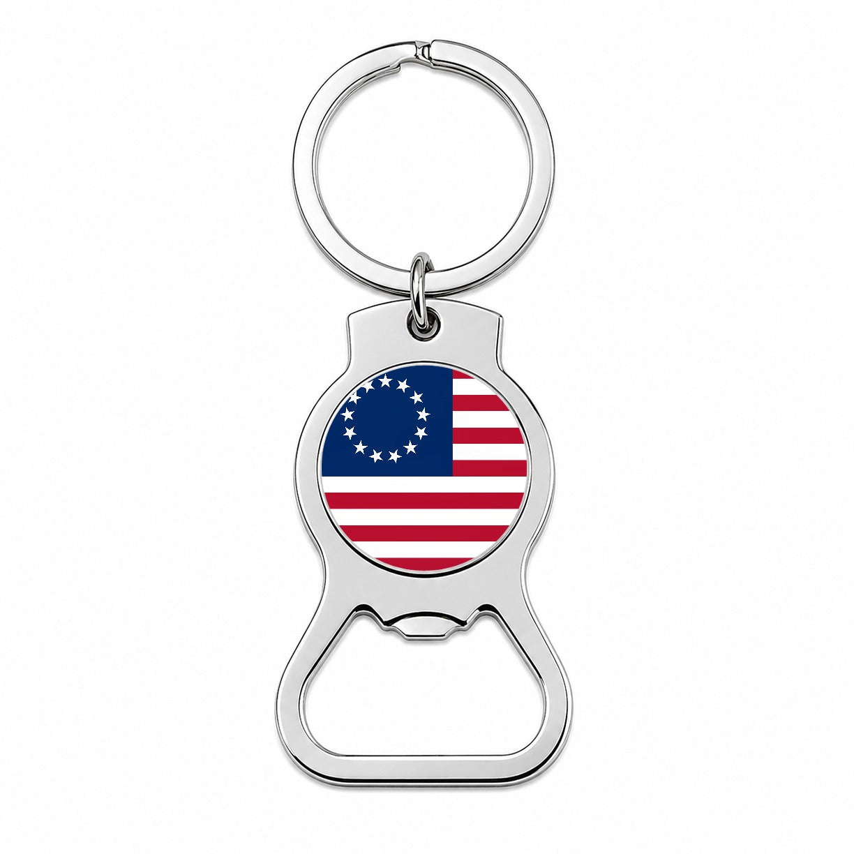 Betsy Ross Flag 13 Colonies Bottle Opener Keychain