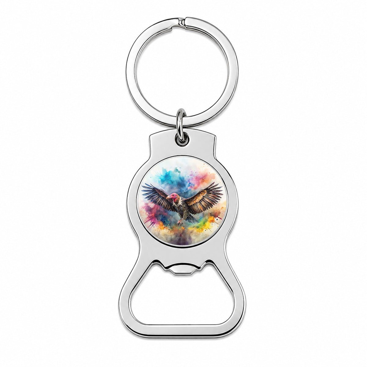 Condor Watercolor Bottle Opener Keychain