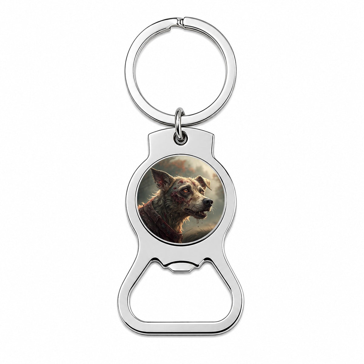 Dog Zombie Creepy Scary Halloween Bottle Opener Keychain