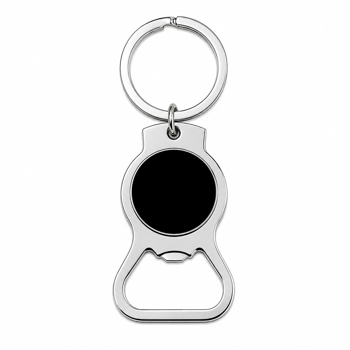 It's Just a Solid Black Color Bottle Opener Keychain