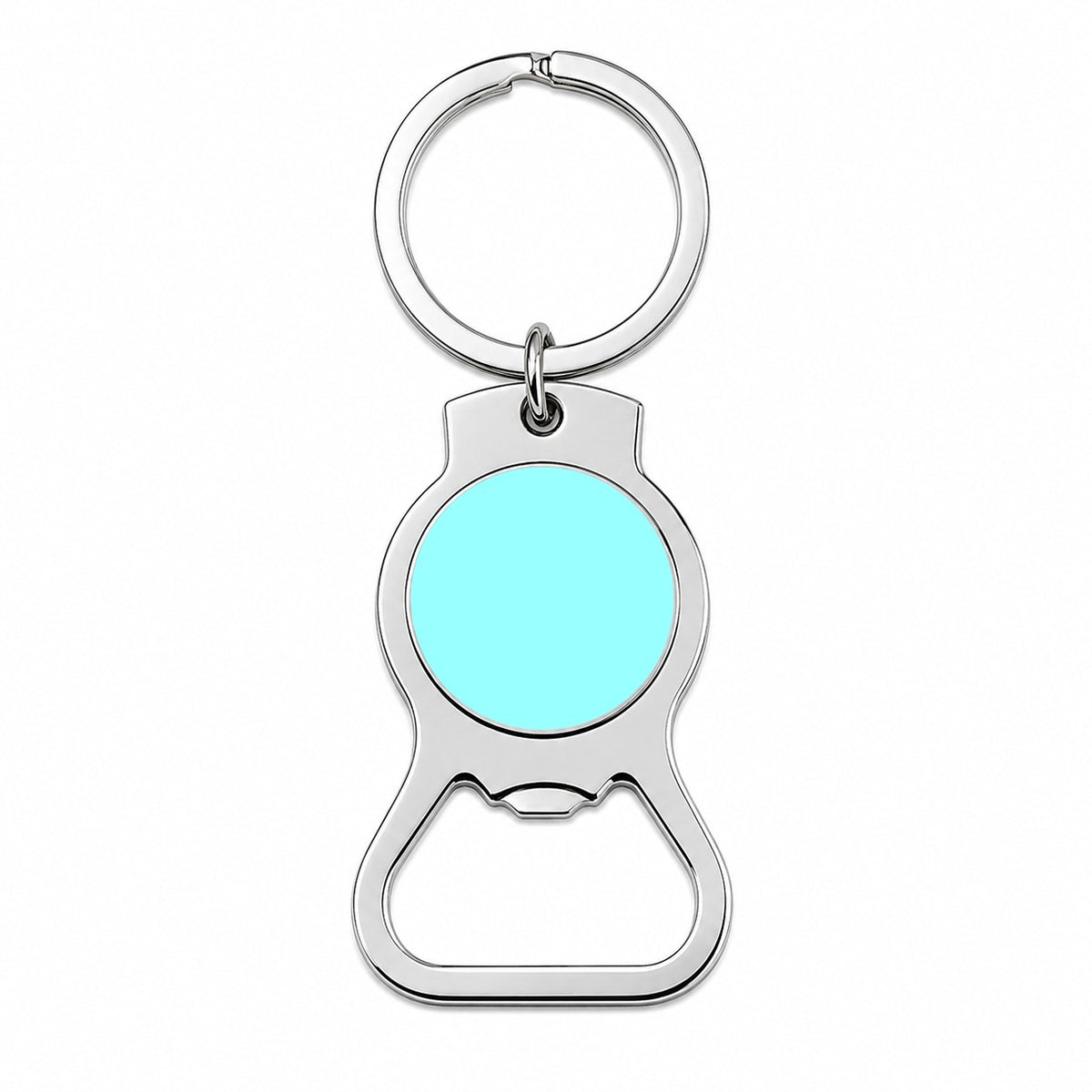 It's Just a Solid Light Blue Color Bottle Opener Keychain